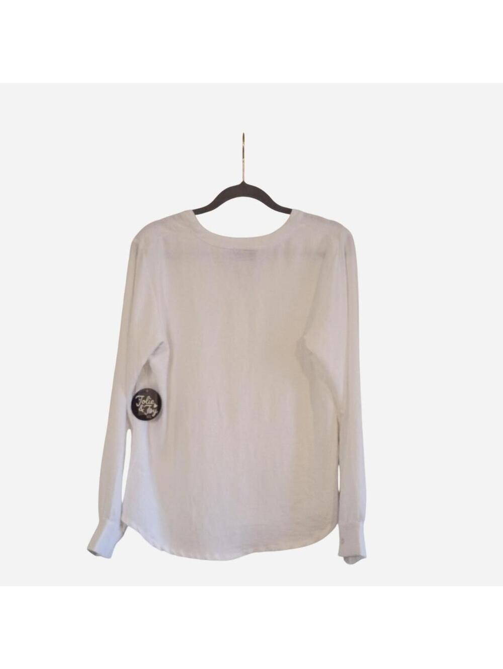Jolie & Joy White V-Neck Blouse | XL NWT - Picture 3 of 8